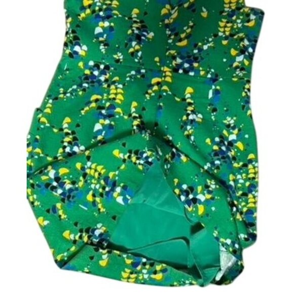 Plenty By Tracy Reese Green Sleeveless Dress With Abstract Print Size 12 Anthrop - Picture 6 of 8